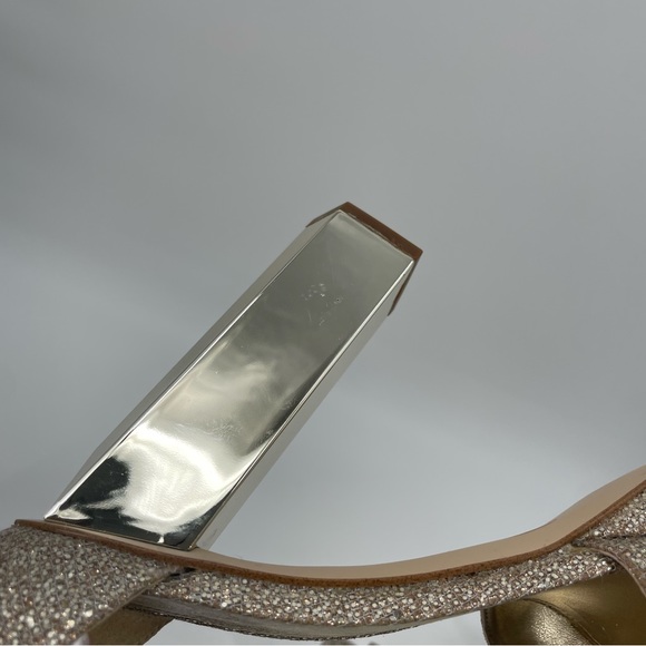 Michael Michael Kors Petra Platform Glitter High Block Heel Size 9.5 - Picture 14 of 16